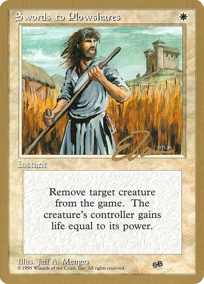 Swords to Plowshares (Eric Tam) (SB) [Pro Tour Collector Set] | Pegasus Games WI