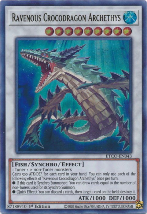 Ravenous Crocodragon Archethys [ETCO-EN043] Ultra Rare | Pegasus Games WI