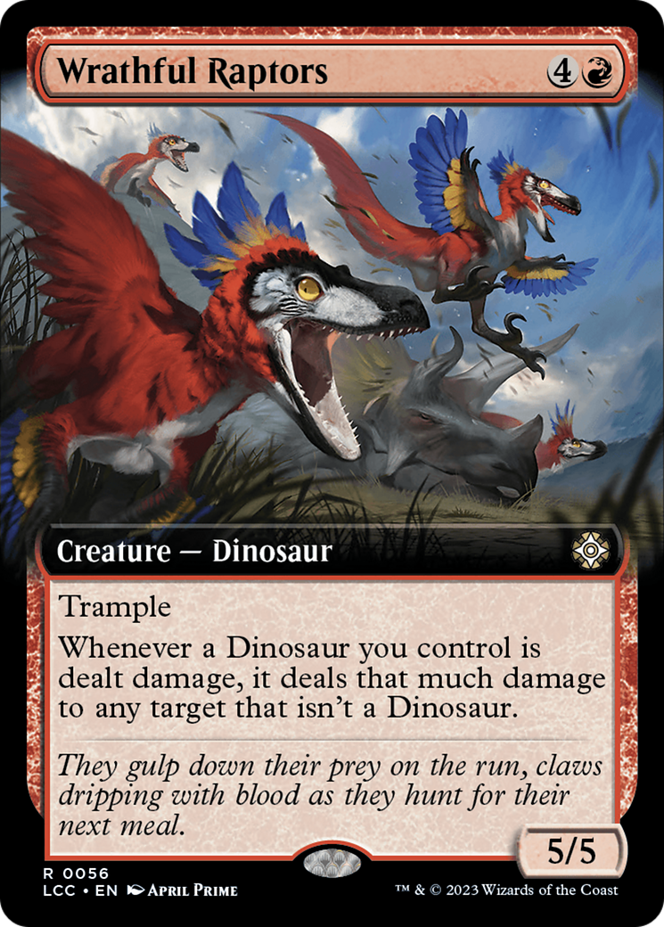 Wrathful Raptors (Extended Art) [The Lost Caverns of Ixalan Commander] | Pegasus Games WI