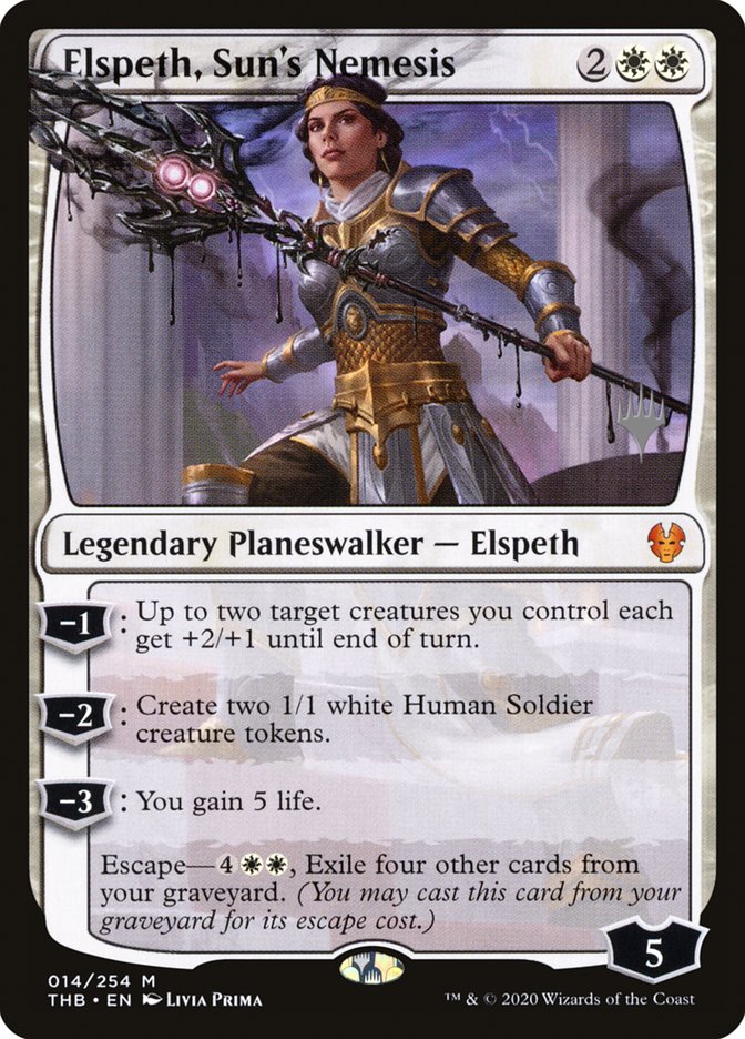 Elspeth, Sun's Nemesis (Promo Pack) [Theros Beyond Death Promos] | Pegasus Games WI