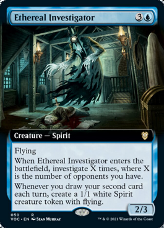 Ethereal Investigator (Extended Art) [Innistrad: Crimson Vow Commander] | Pegasus Games WI