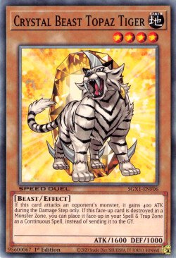 Crystal Beast Topaz Tiger [SGX1-ENF06] Common | Pegasus Games WI
