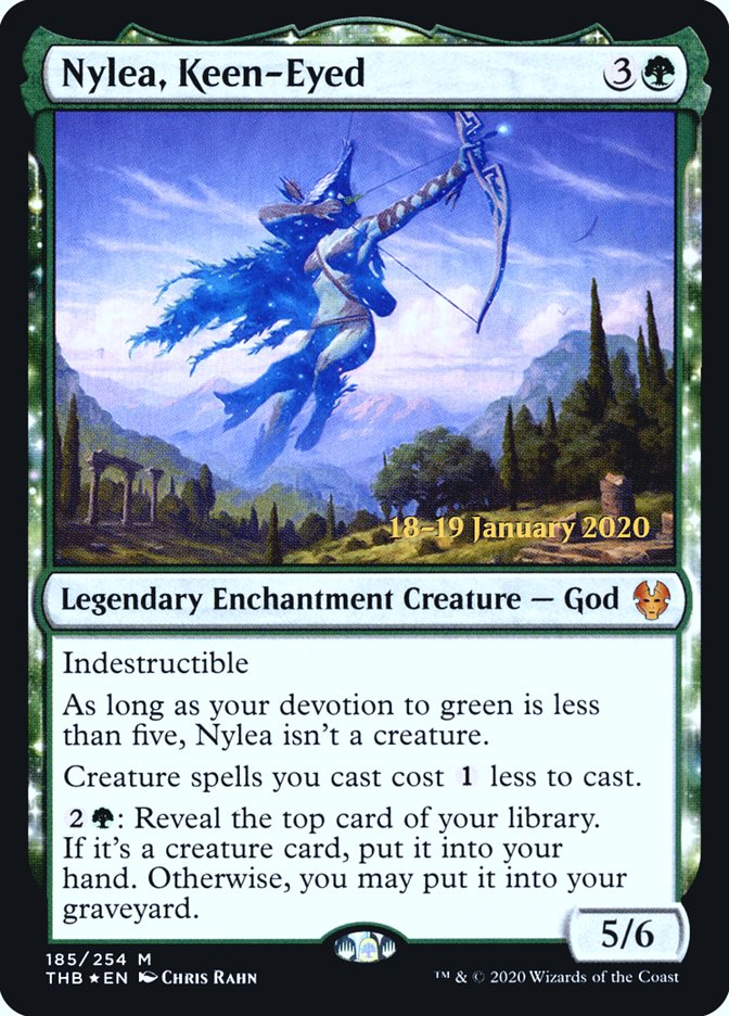 Nylea, Keen-Eyed [Theros Beyond Death Prerelease Promos] | Pegasus Games WI