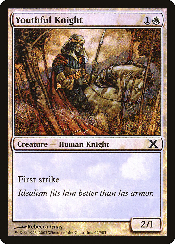 Youthful Knight (Premium Foil) [Tenth Edition] | Pegasus Games WI