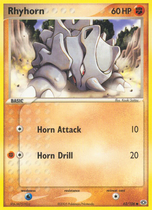 Rhyhorn (62/106) [EX: Emerald] | Pegasus Games WI