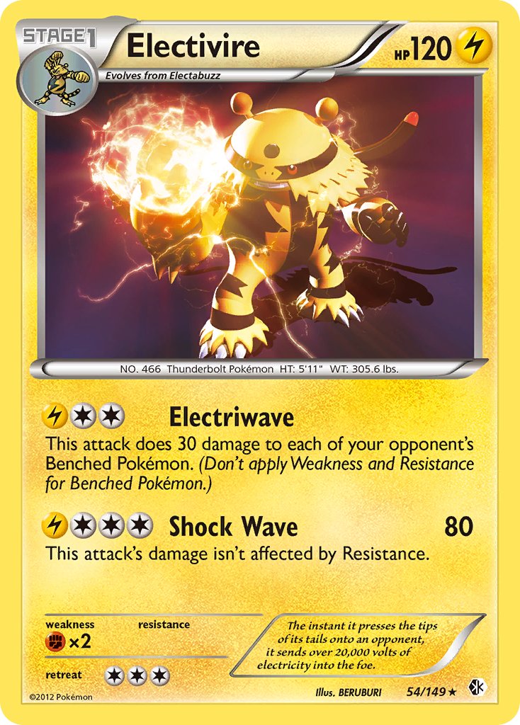 Electivire (54/149) (Cosmos Holo) (Blister Exclusive) [Black & White: Boundaries Crossed] | Pegasus Games WI