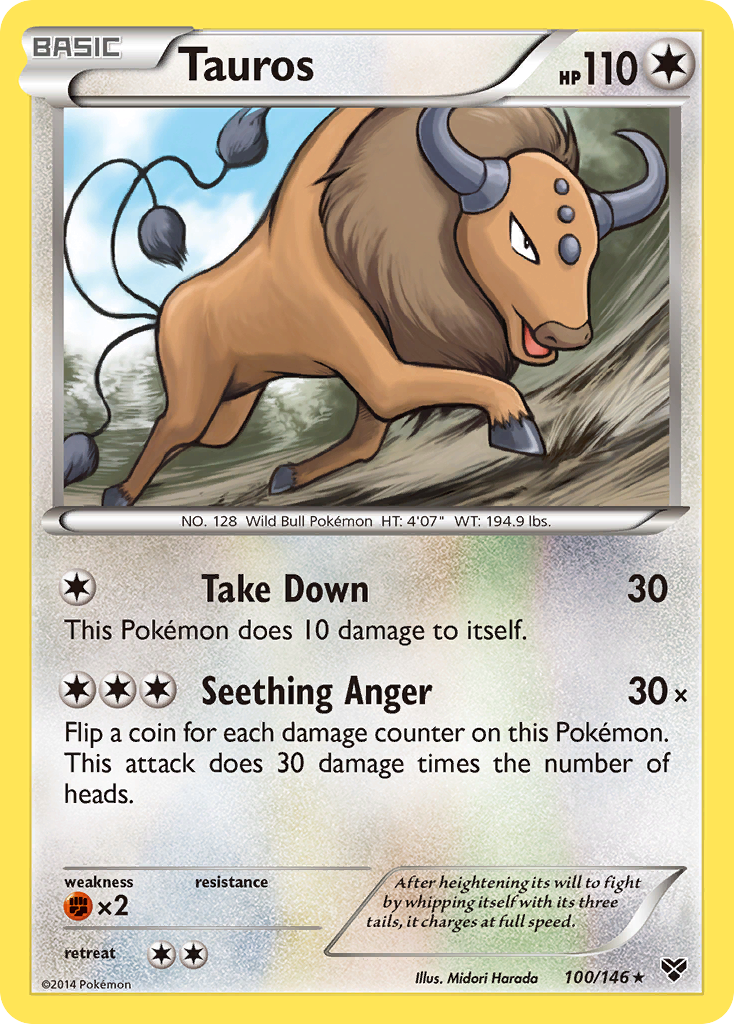 Tauros (100/146) [XY: Base Set] | Pegasus Games WI