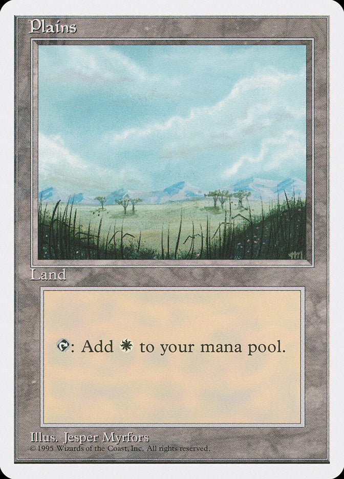 Plains (Trees on Plain / Signature on Right) [Fourth Edition] | Pegasus Games WI