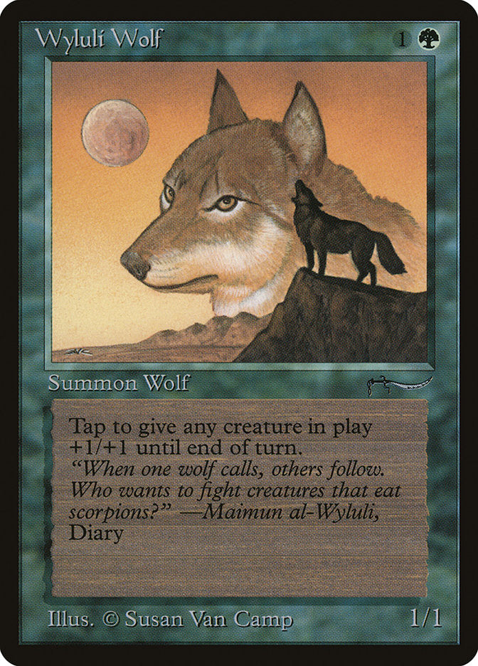 Wyluli Wolf (Dark Mana Cost) [Arabian Nights] | Pegasus Games WI