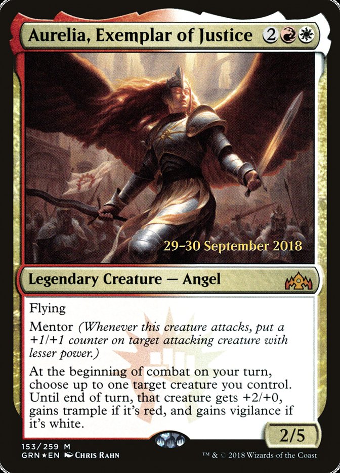 Aurelia, Exemplar of Justice [Guilds of Ravnica Prerelease Promos] | Pegasus Games WI