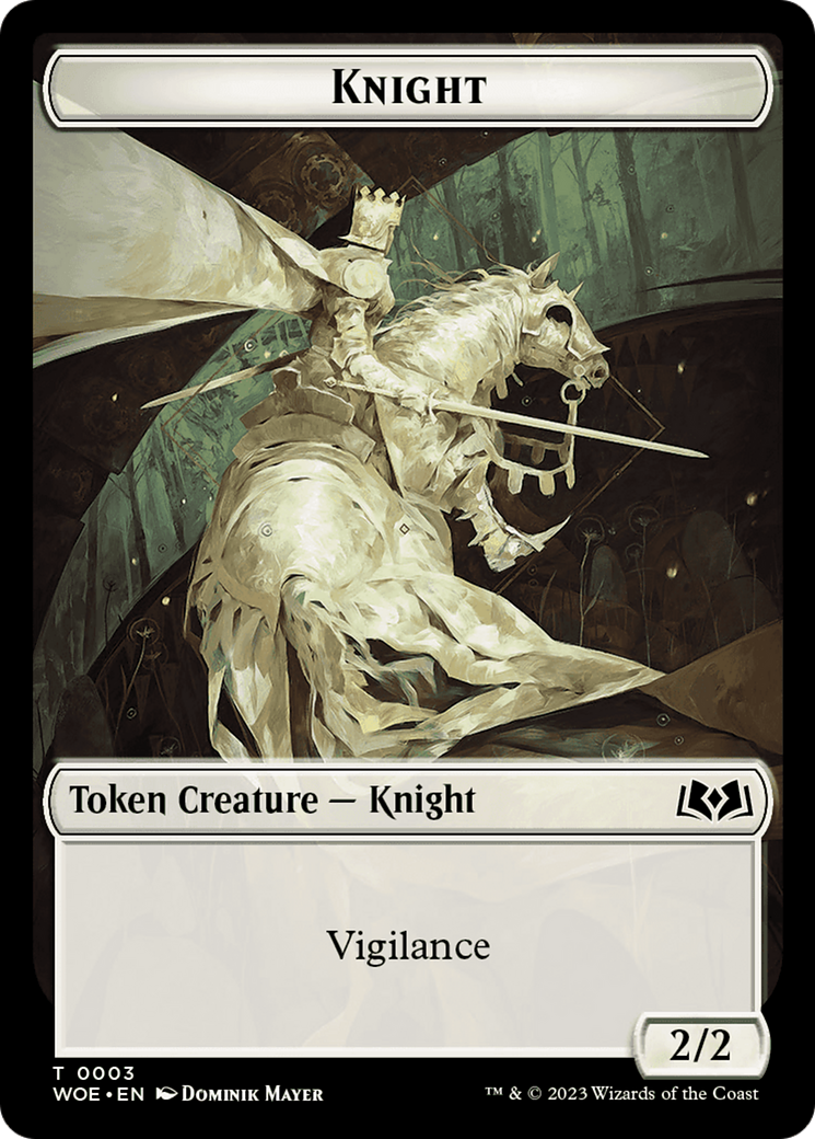 Knight // Food (0013) Double-Sided Token [Wilds of Eldraine Tokens] | Pegasus Games WI