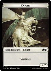 Knight // Food (0011) Double-Sided Token [Wilds of Eldraine Tokens] | Pegasus Games WI