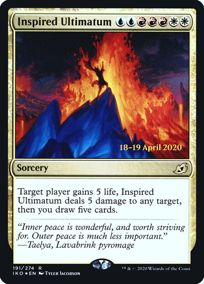 Inspired Ultimatum [Ikoria: Lair of Behemoths Prerelease Promos] | Pegasus Games WI