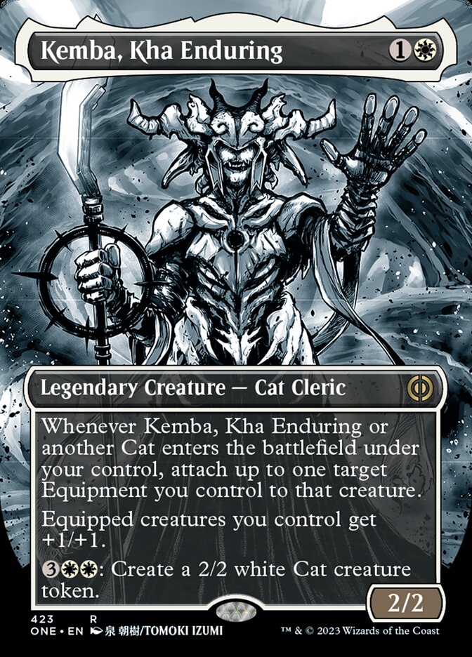 Kemba, Kha Enduring (Borderless Manga Step-and-Compleat Foil) [Phyrexia: All Will Be One] | Pegasus Games WI