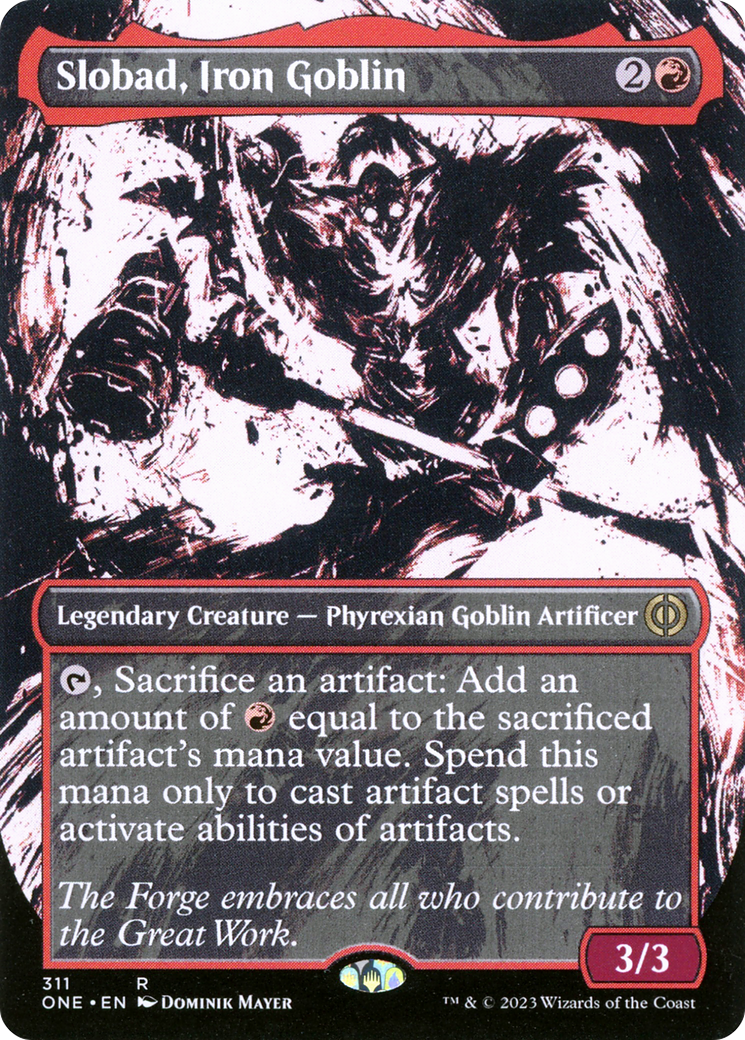 Slobad, Iron Goblin (Borderless Ichor) [Phyrexia: All Will Be One] | Pegasus Games WI