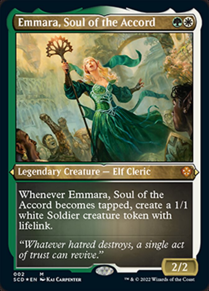 Emmara, Soul of the Accord (Foil Etched) [Starter Commander Decks] | Pegasus Games WI