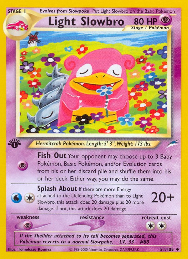 Light Slowbro (51/105) [Neo Destiny 1st Edition] | Pegasus Games WI