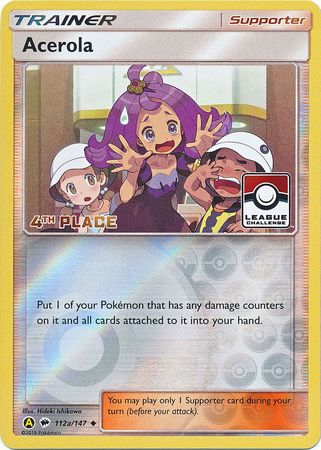 Acerola (112a/147) (League Promo 4th Place) [Sun & Moon: Burning Shadows] | Pegasus Games WI