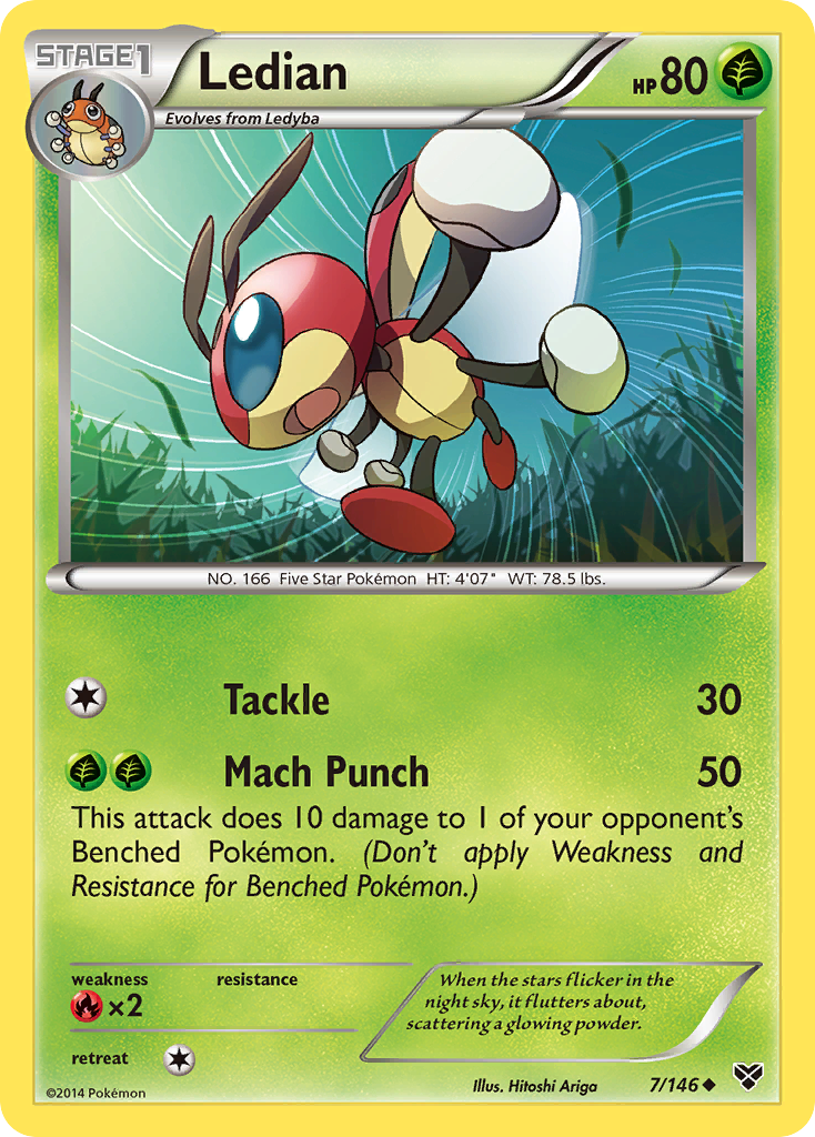 Ledian (7/146) [XY: Base Set] | Pegasus Games WI