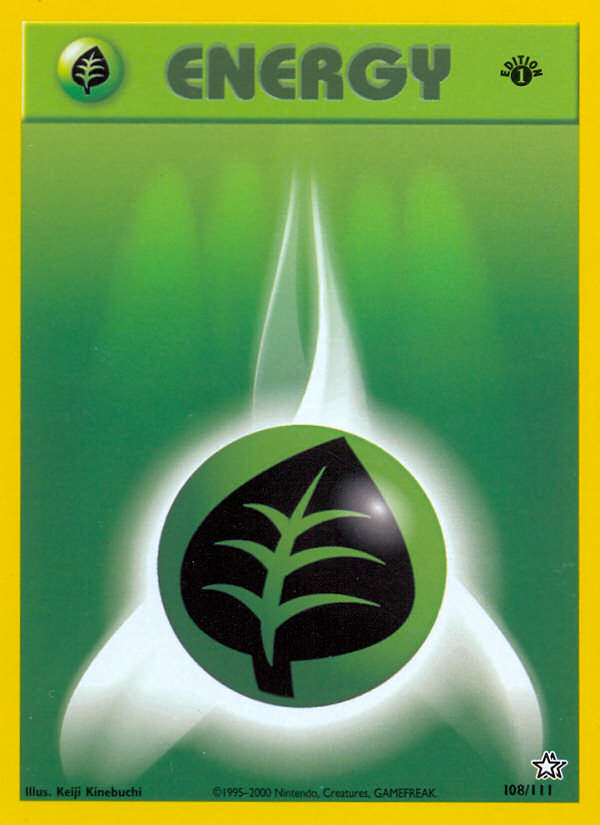 Grass Energy (108/111) [Neo Genesis 1st Edition] | Pegasus Games WI