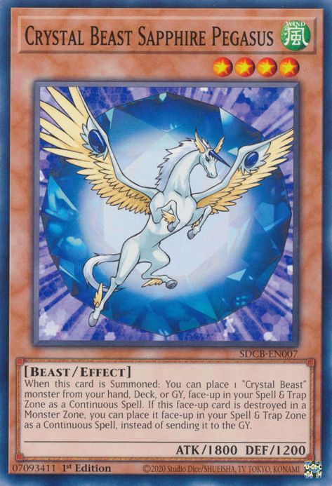 Crystal Beast Sapphire Pegasus [SDCB-EN007] Common | Pegasus Games WI