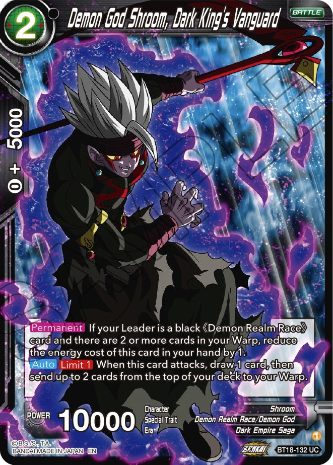 Demon God Shroom, Dark King's Vanguard (BT18-132) [Dawn of the Z-Legends] | Pegasus Games WI