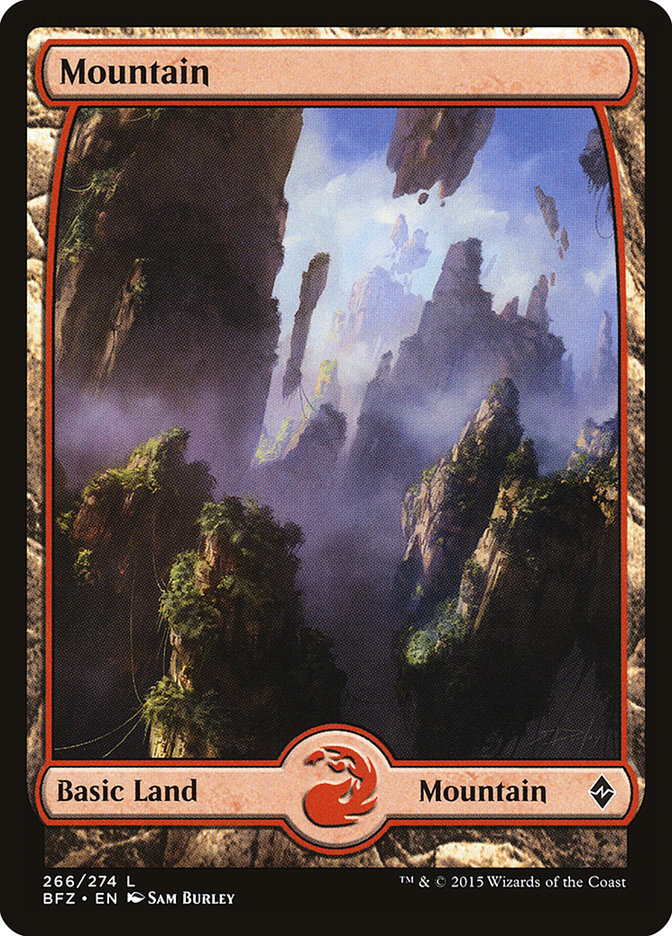 Mountain (266) (Full Art) [Battle for Zendikar] | Pegasus Games WI