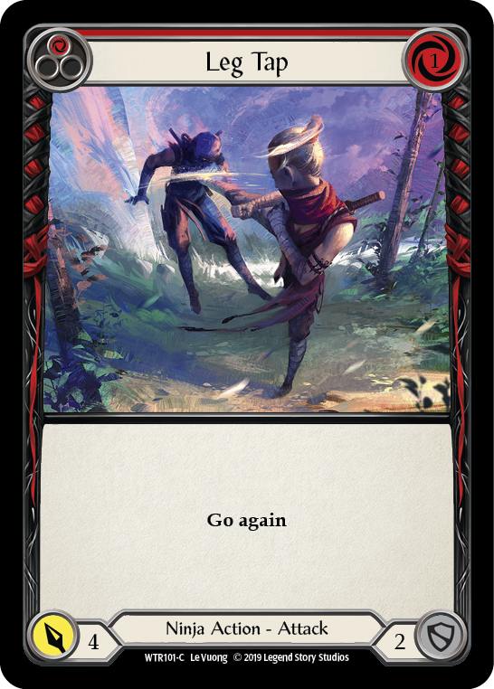 Leg Tap (Red) [WTR101-C] Alpha Print Rainbow Foil | Pegasus Games WI