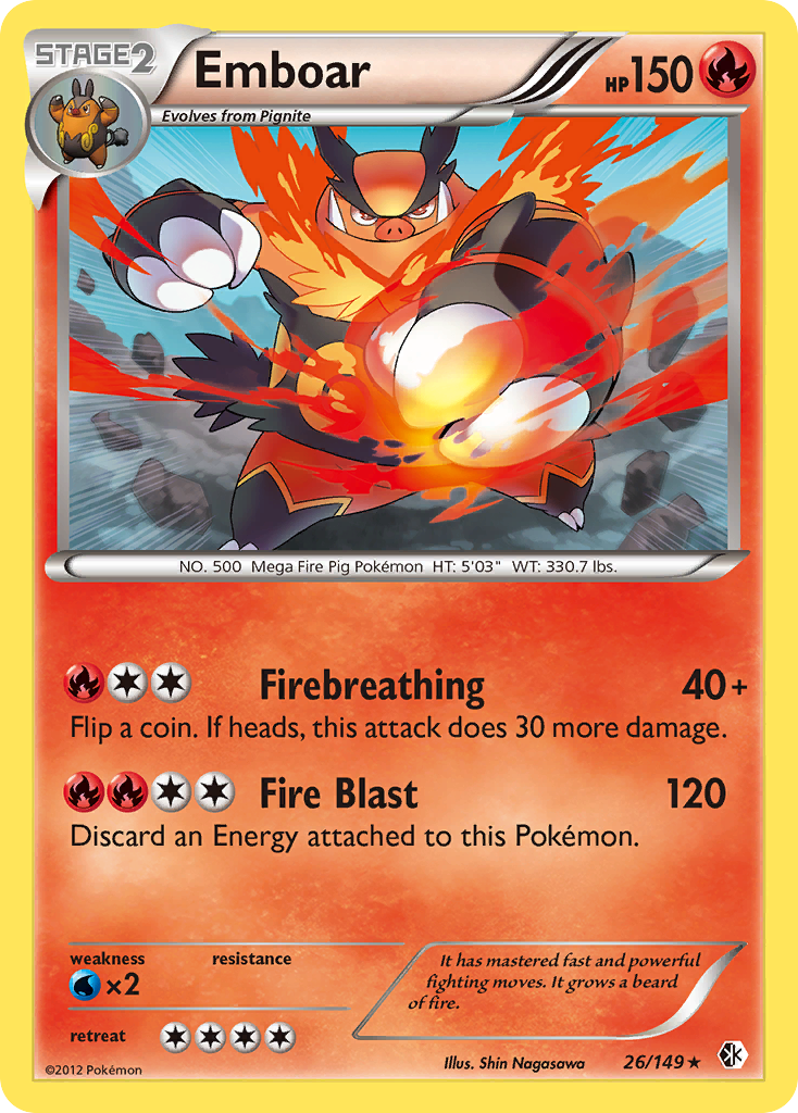 Emboar (26/149) [Black & White: Boundaries Crossed] | Pegasus Games WI