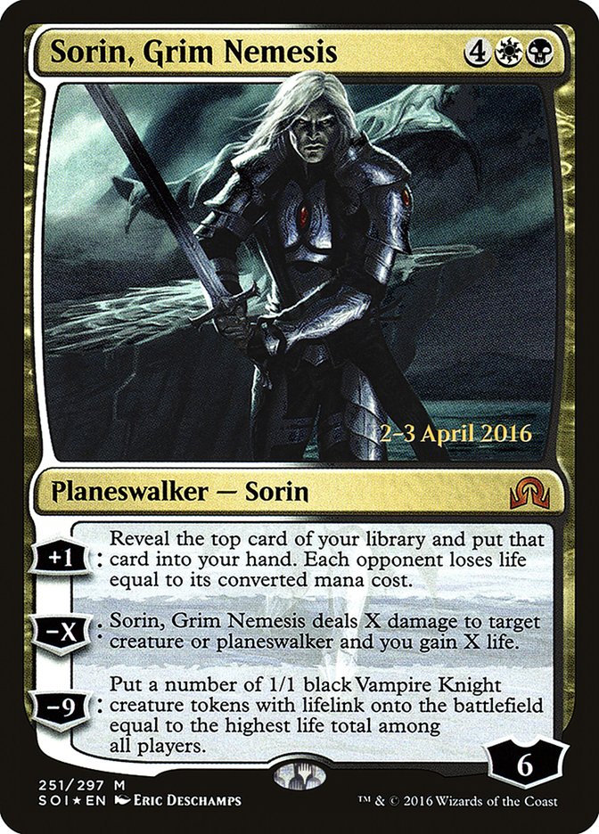 Sorin, Grim Nemesis [Shadows over Innistrad Prerelease Promos] | Pegasus Games WI