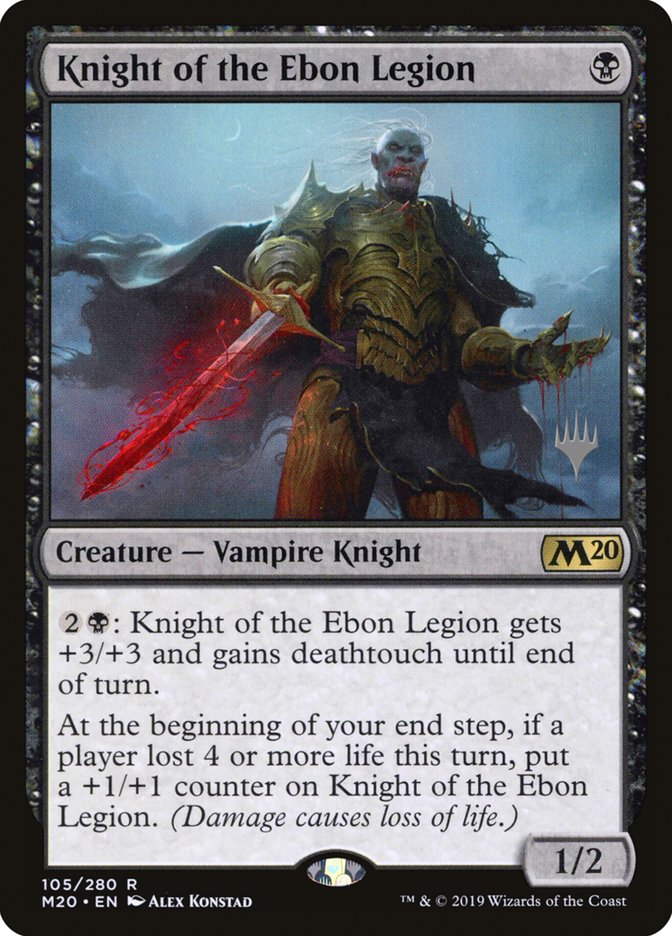 Knight of the Ebon Legion (Promo Pack) [Core Set 2020 Promos] | Pegasus Games WI
