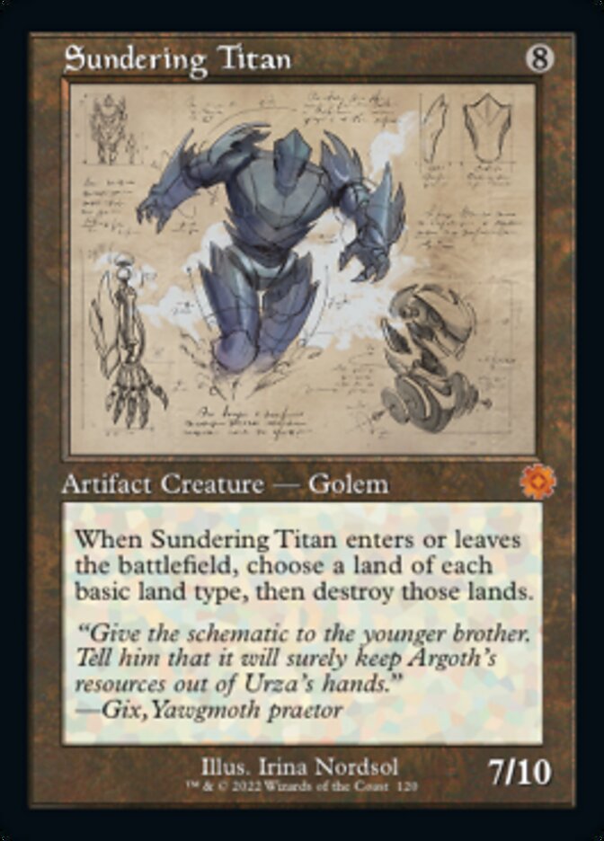 Sundering Titan (Retro Schematic) [The Brothers' War Retro Artifacts] | Pegasus Games WI