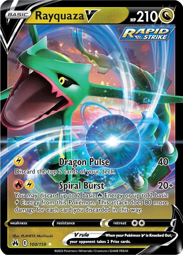 Rayquaza V (100/159) [Sword & Shield: Crown Zenith] | Pegasus Games WI