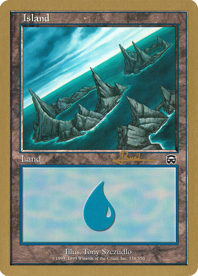 Island (ar338) (Antoine Ruel) [World Championship Decks 2001] | Pegasus Games WI