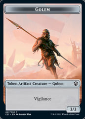 Golem (027) // Thopter Double-Sided Token [Commander 2021 Tokens] | Pegasus Games WI