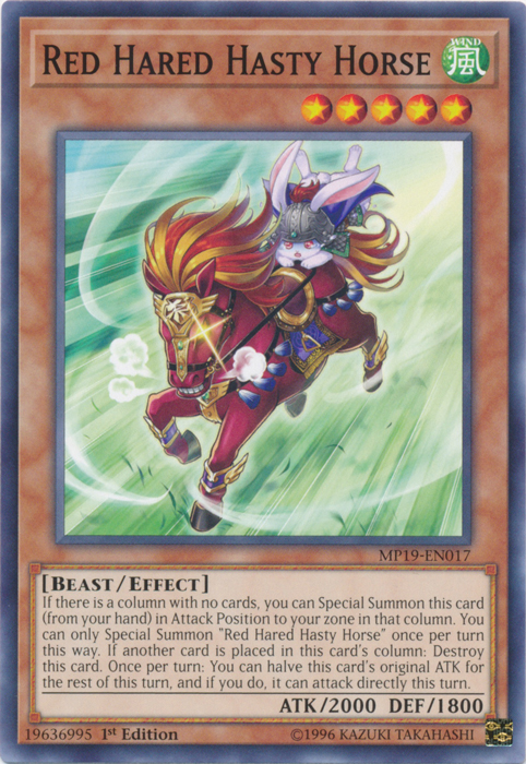 Red Hared Hasty Horse [MP19-EN017] Common | Pegasus Games WI