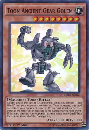 Toon Ancient Gear Golem [DRL2-EN022] Super Rare | Pegasus Games WI