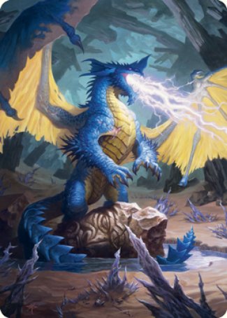 Blue Dragon Art Card [Dungeons & Dragons: Adventures in the Forgotten Realms Art Series] | Pegasus Games WI