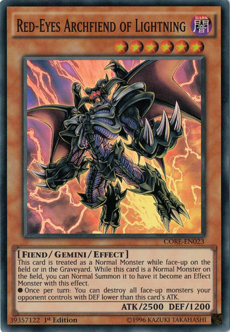 Red-Eyes Archfiend of Lightning [CORE-EN023] Super Rare | Pegasus Games WI