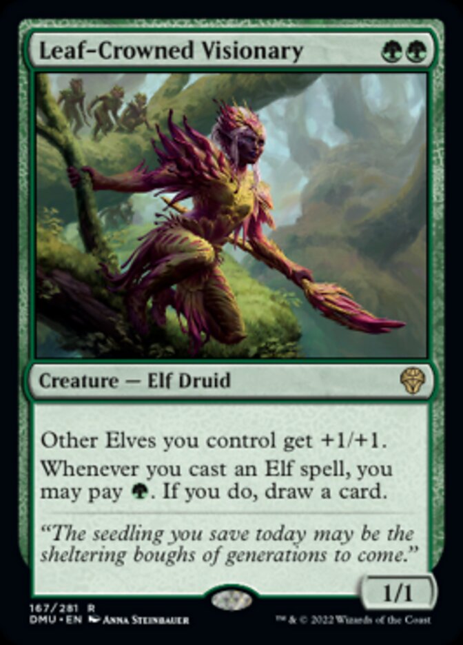 Leaf-Crowned Visionary [Dominaria United] | Pegasus Games WI