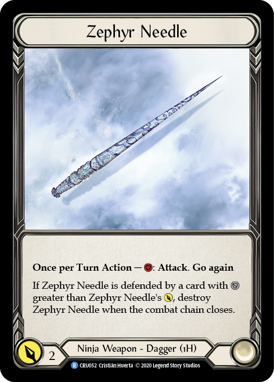 Zephyr Needle [CRU052] 1st Edition Cold Foil | Pegasus Games WI