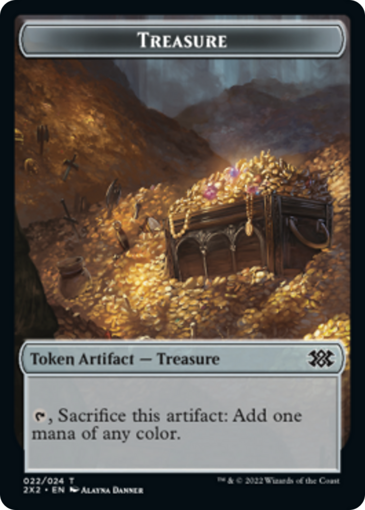 Faerie Rogue // Treasure Double-Sided Token [Double Masters 2022 Tokens] | Pegasus Games WI