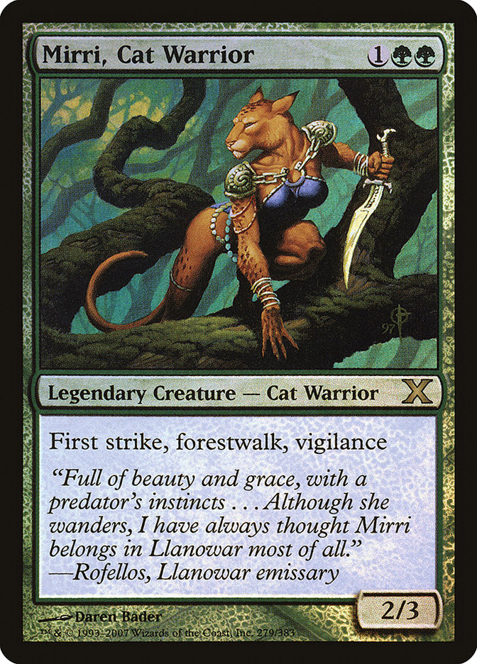 Mirri, Cat Warrior (Premium Foil) [Tenth Edition] | Pegasus Games WI