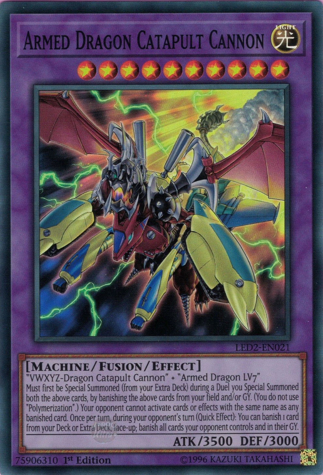 Armed Dragon Catapult Cannon [LED2-EN021] Super Rare | Pegasus Games WI