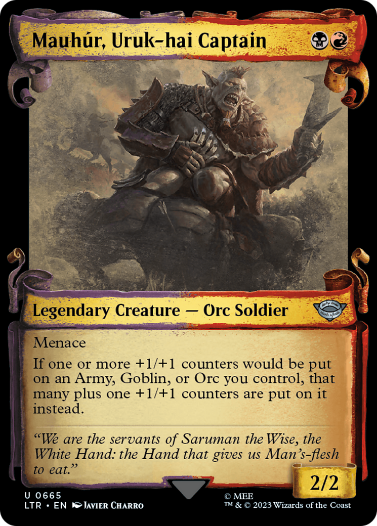 Mauhur, Uruk-hai Captain [The Lord of the Rings: Tales of Middle-Earth Showcase Scrolls] | Pegasus Games WI