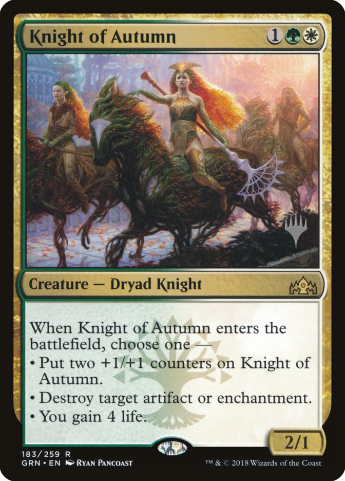 Knight of Autumn (Promo Pack) [Guilds of Ravnica Promos] | Pegasus Games WI