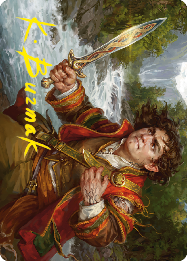 Frodo Baggins Art Card (16/81) (Gold-Stamped Signature) [The Lord of the Rings: Tales of Middle-earth Art Series] | Pegasus Games WI