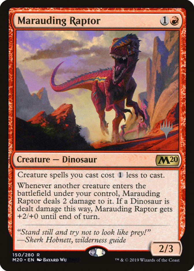 Marauding Raptor (Promo Pack) [Core Set 2020 Promos] | Pegasus Games WI