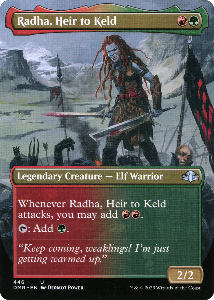 Radha, Heir to Keld (Borderless Alternate Art) [Dominaria Remastered] | Pegasus Games WI