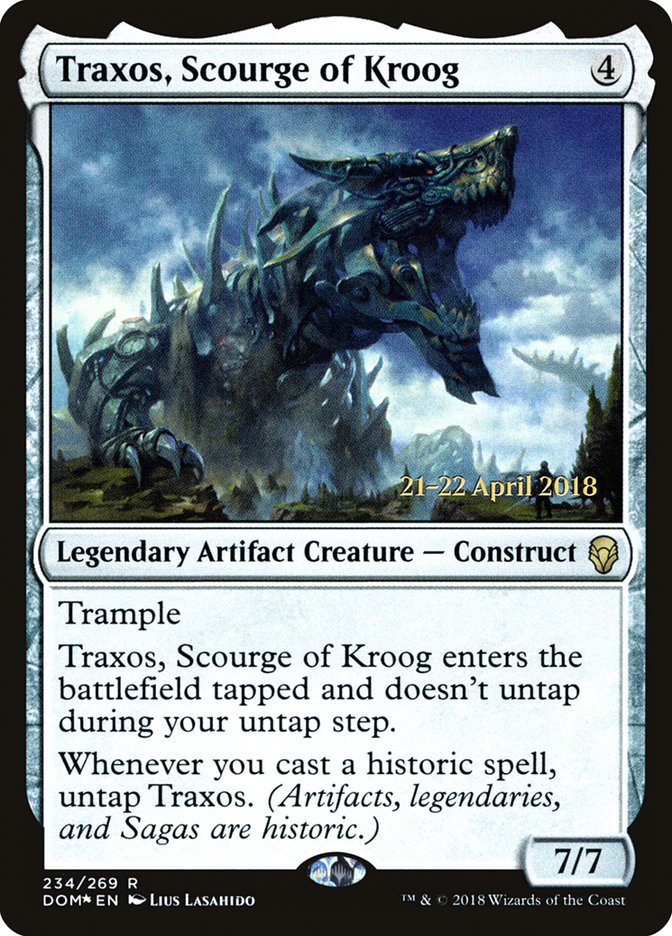 Traxos, Scourge of Kroog [Dominaria Prerelease Promos] | Pegasus Games WI